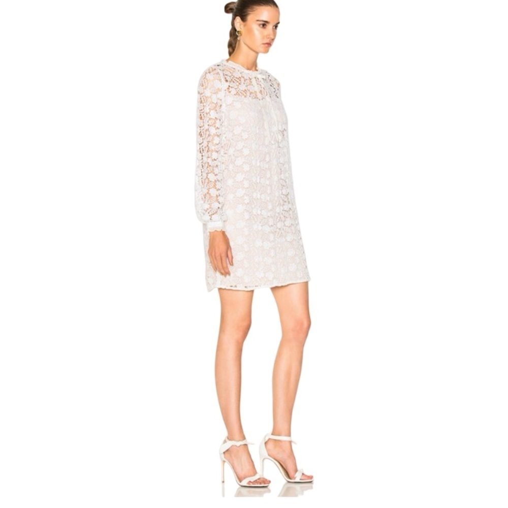 Needle & Thread Crochet Lace Dress Size 8
White Blush Pink Bridal Wedding